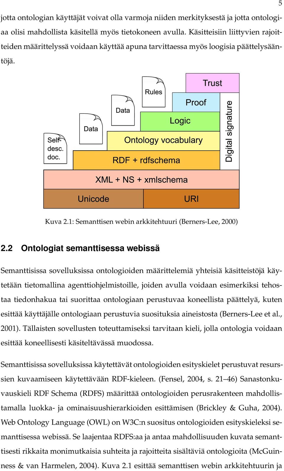 2 Ontologiat semanttisessa webissä Semanttisissa sovelluksissa ontologioiden määrittelemiä yhteisiä käsitteistöjä käytetään tietomallina agenttiohjelmistoille, joiden avulla voidaan esimerkiksi