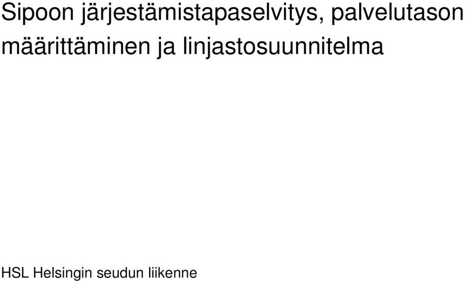 palvelutason määrittäminen
