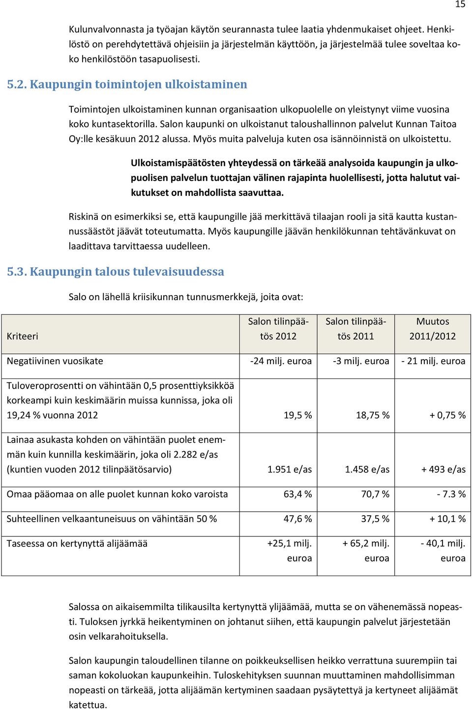 Kaupungin toimintojen ulkoistaminen Toimintojen ulkoistaminen kunnan organisaation ulkopuolelle on yleistynyt viime vuosina koko kuntasektorilla.