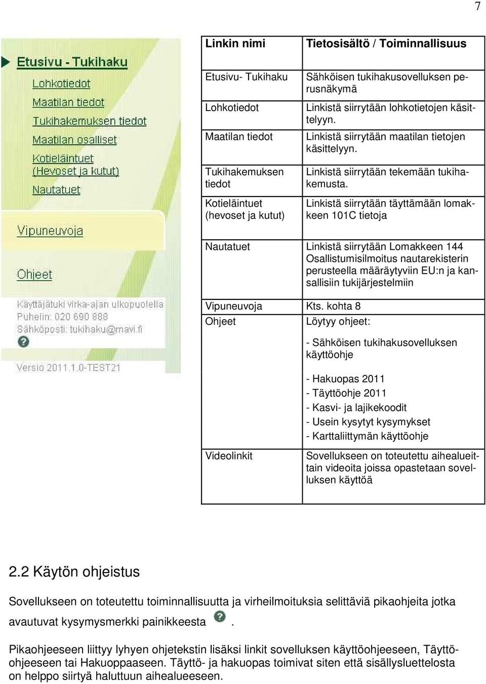 Linkistä siirrytään täyttämään lomakkeen 101C tietoja Nautatuet Linkistä siirrytään Lomakkeen 144 Osallistumisilmoitus nautarekisterin perusteella määräytyviin EU:n ja kansallisiin tukijärjestelmiin