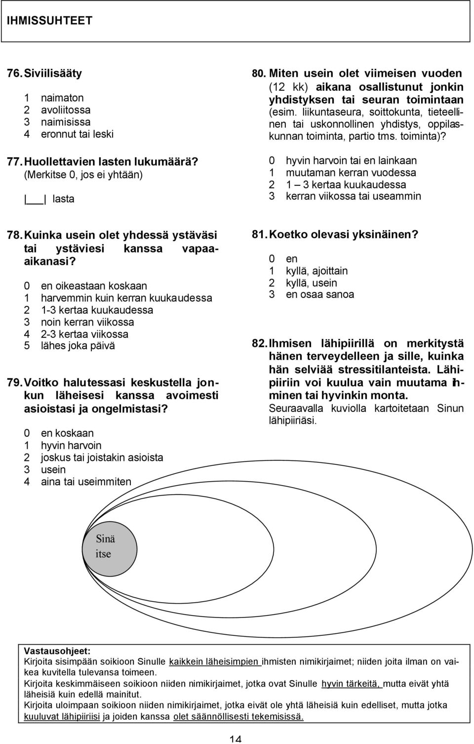 liikuntaseura, soittokunta, tieteellinen tai uskonnollinen yhdistys, oppilaskunnan toiminta, partio tms. toiminta)?