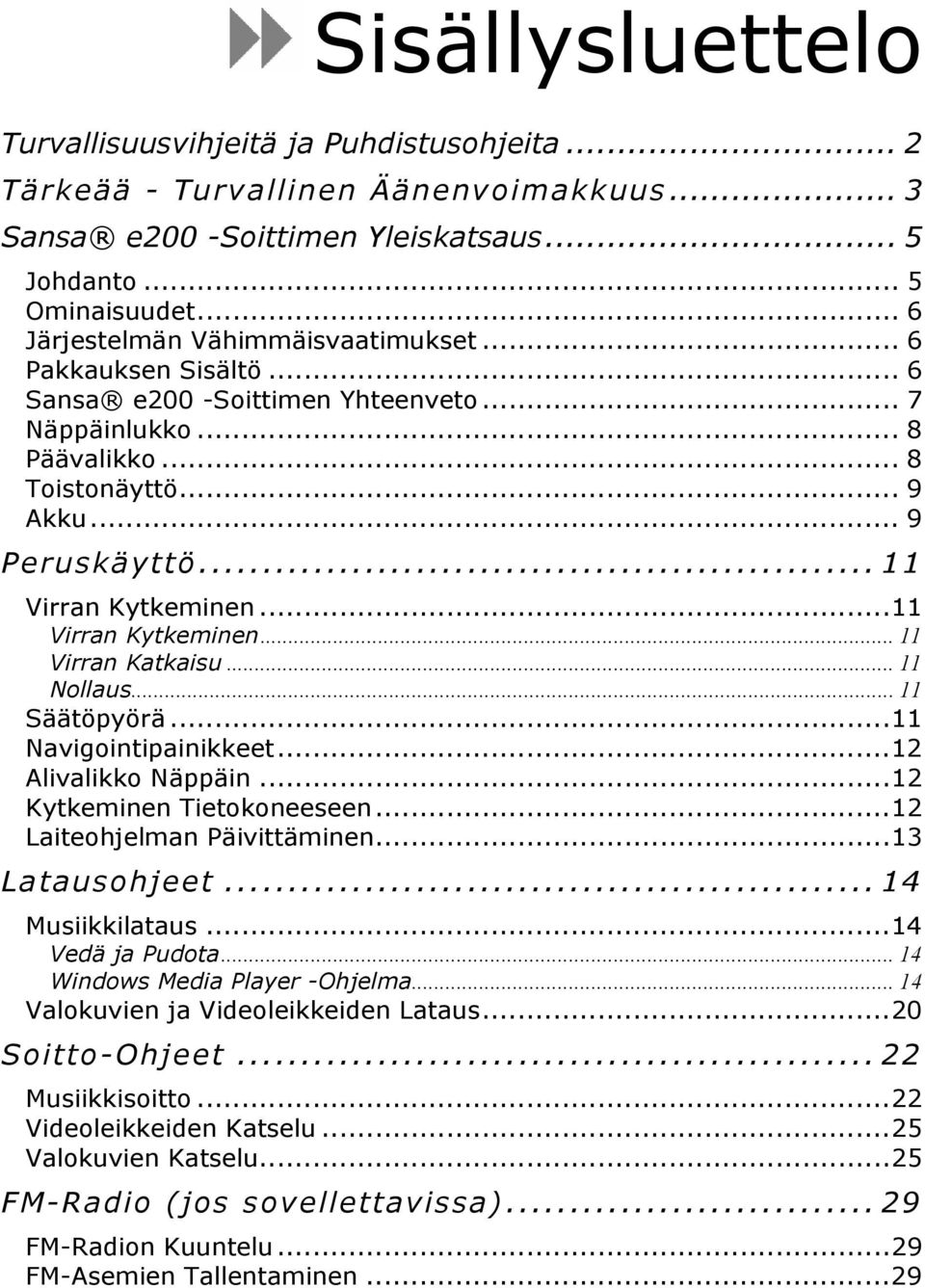 .. 11 Virran Kytkeminen...11 Virran Kytkeminen... 11 Virran Katkaisu... 11 Nollaus... 11 Säätöpyörä...11 Navigointipainikkeet...12 Alivalikko Näppäin...12 Kytkeminen Tietokoneeseen.