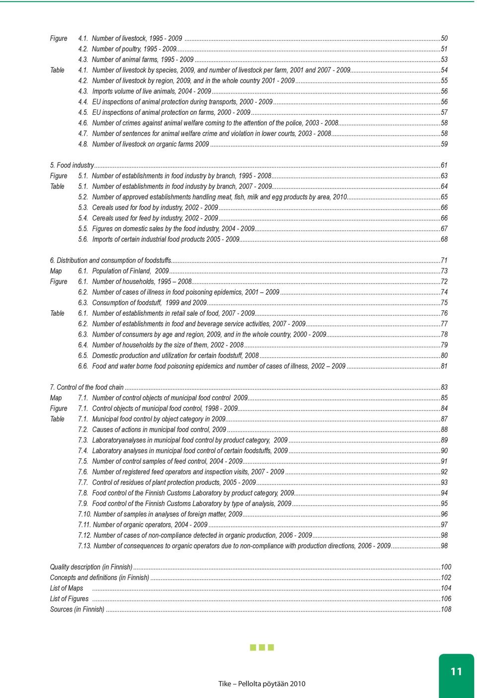 ..56 4.5. EU inspections of animal protection on farms, 2000-2009...57 4.6. Number of crimes against animal welfare coming to the attention of the police, 2003-2008...58 4.7. Number of sentences for animal welfare crime and violation in lower courts, 2003-2008.