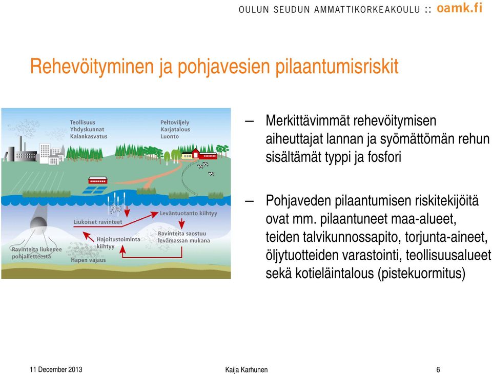 riskitekijöitä ovat mm.