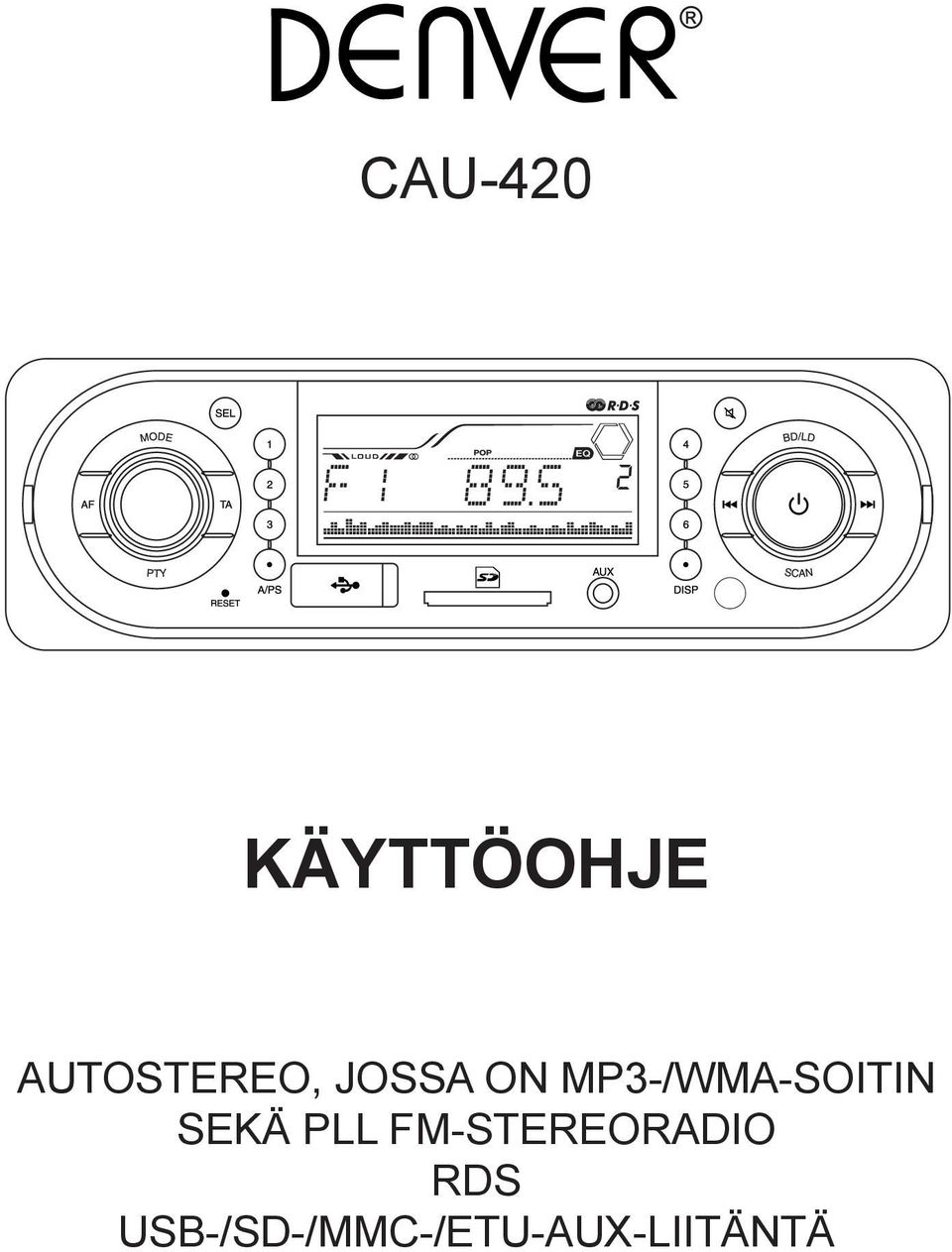 MP3-/WMA-SOITIN 5 7 6SEKÄ 25 12 PLL 22