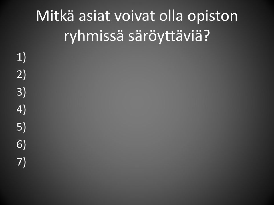 ryhmissä