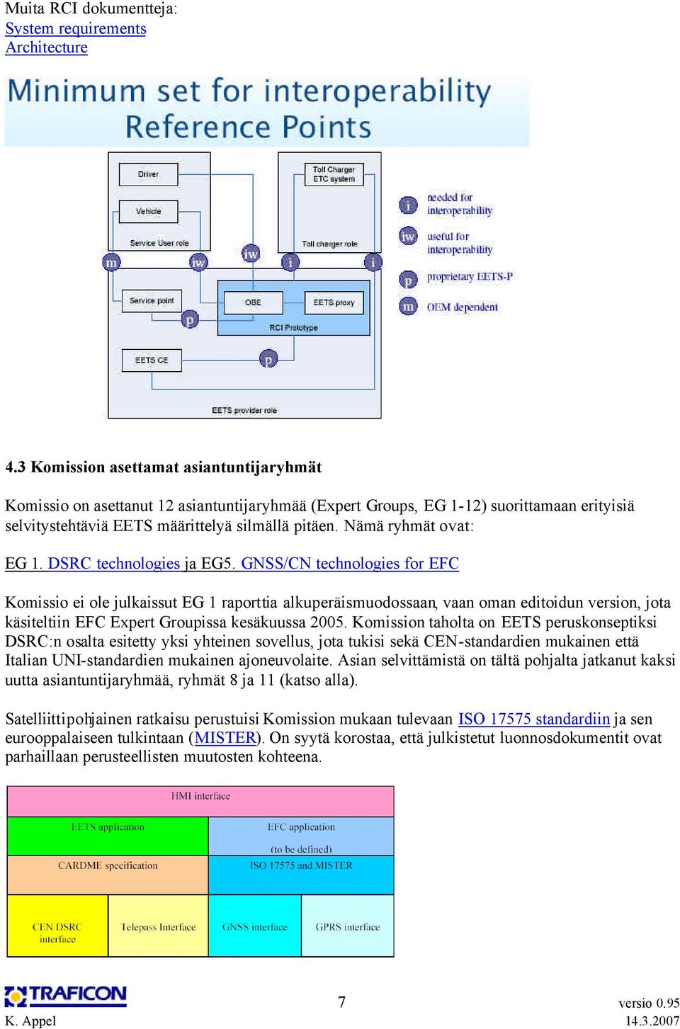 Nämä ryhmät ovat: EG 1. DSRC technologies ja EG5.