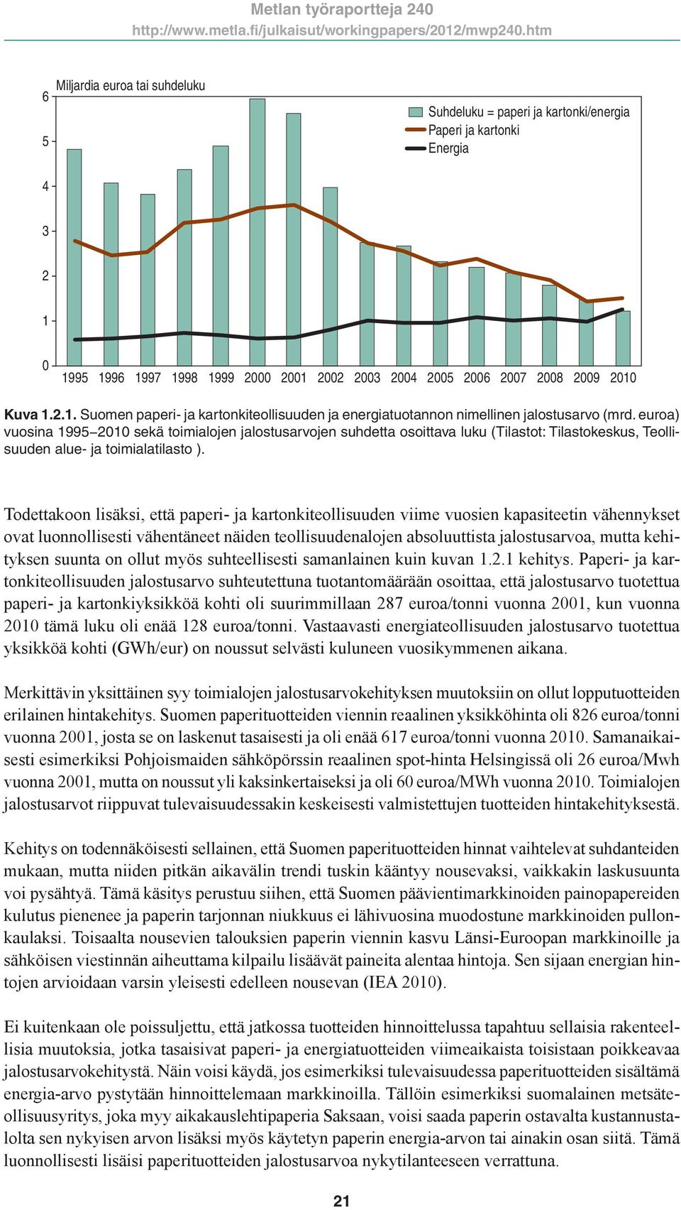 Todettakoon lisäksi, että paperi- ja kartonkiteollisuuden viime vuosien kapasiteetin vähennykset ovat luonnollisesti vähentäneet näiden teollisuudenalojen absoluuttista jalostusarvoa, mutta