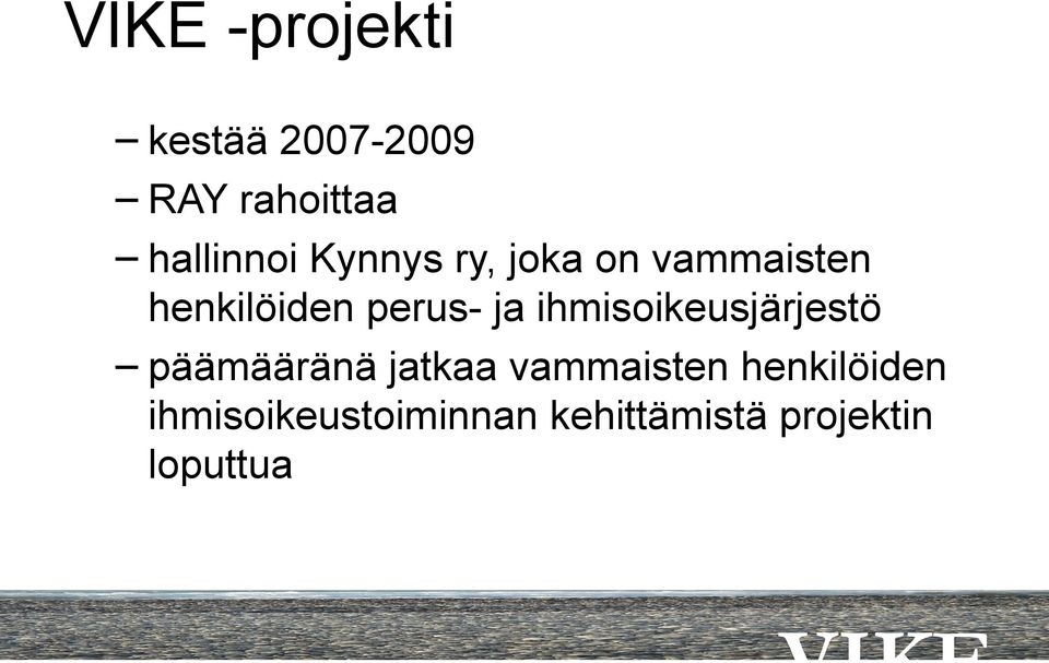 ihmisoikeusjärjestö päämääränä jatkaa vammaisten