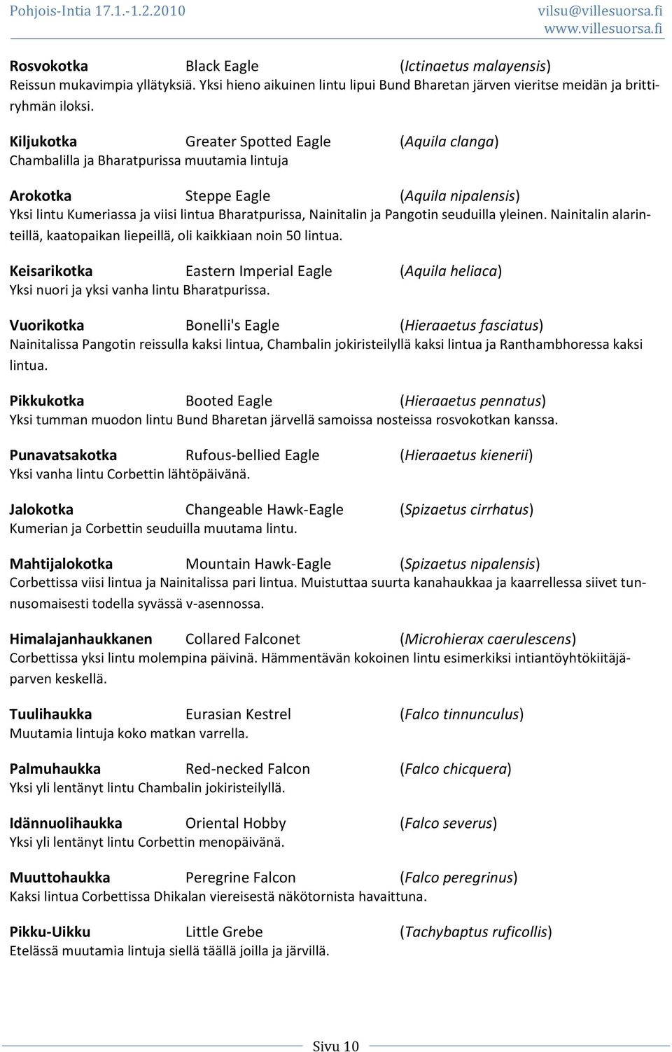 Nainitalin ja Pangotin seuduilla yleinen. Nainitalin alarinteillä, kaatopaikan liepeillä, oli kaikkiaan noin 50 lintua.