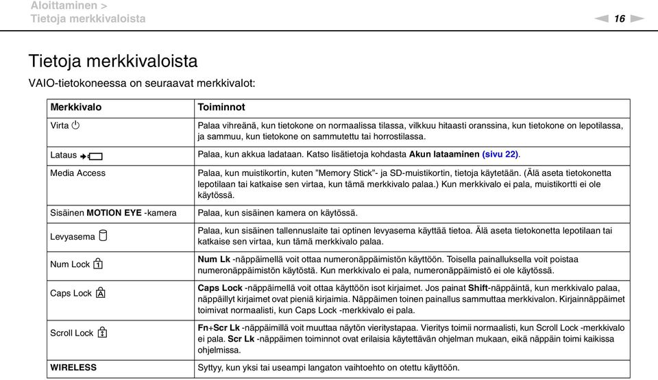 Katso lisätietoja kohdasta Akun lataaminen (sivu 22).
