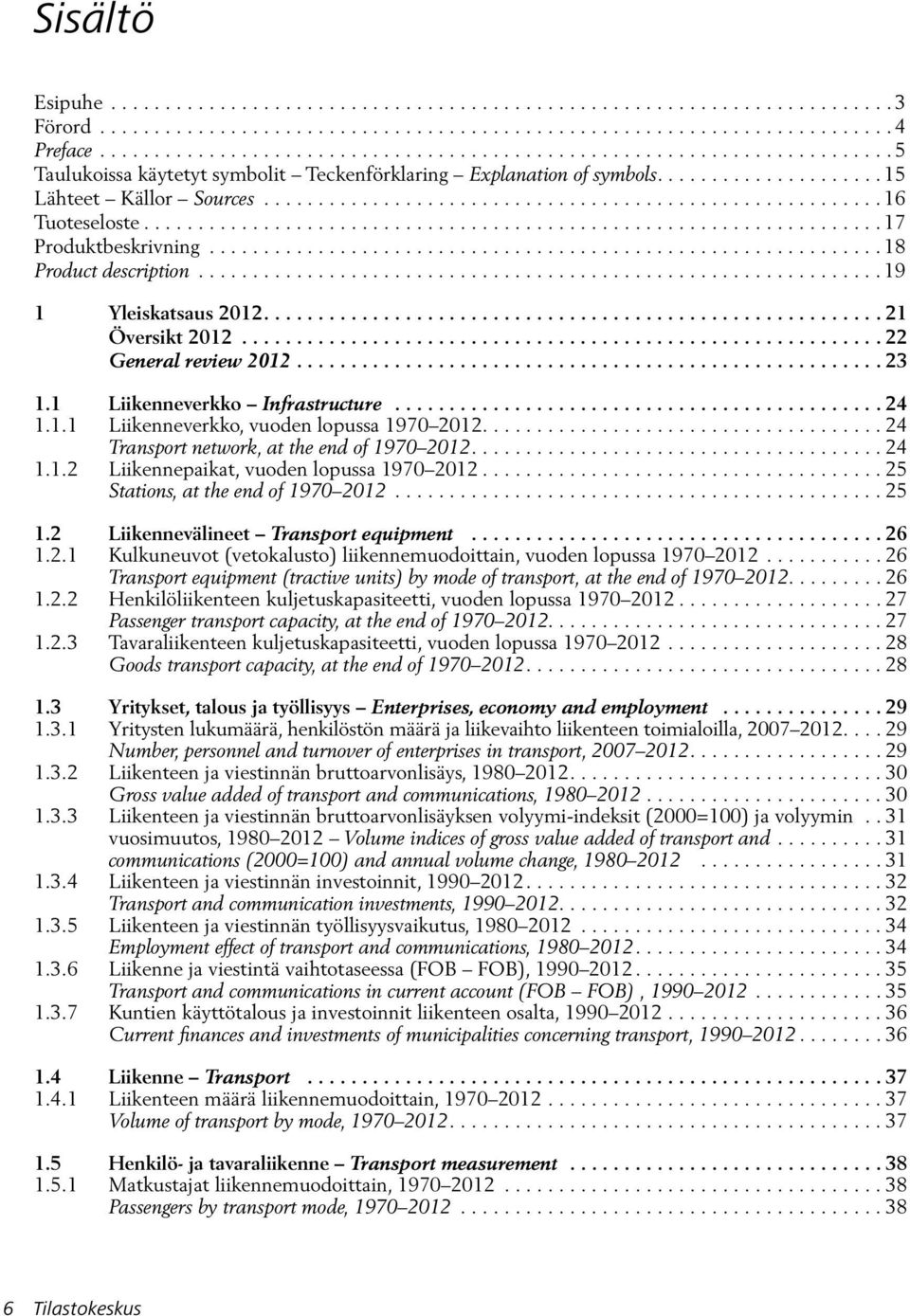 ..24 Transport network, at the end of 1970 2012...24 1.1.2 Liikennepaikat, vuoden lopussa 1970 2012...25 Stations, at the end of 1970 2012...25 1.2 Liikennevälineet Transport equipment... 26 1.2.1 Kulkuneuvot (vetokalusto) liikennemuodoittain, vuoden lopussa 1970 2012.