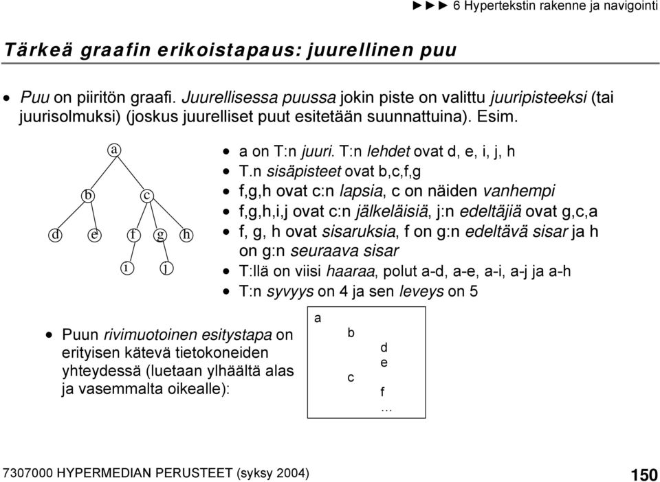 T:n lehdet ovat d, e, i, j, h T.