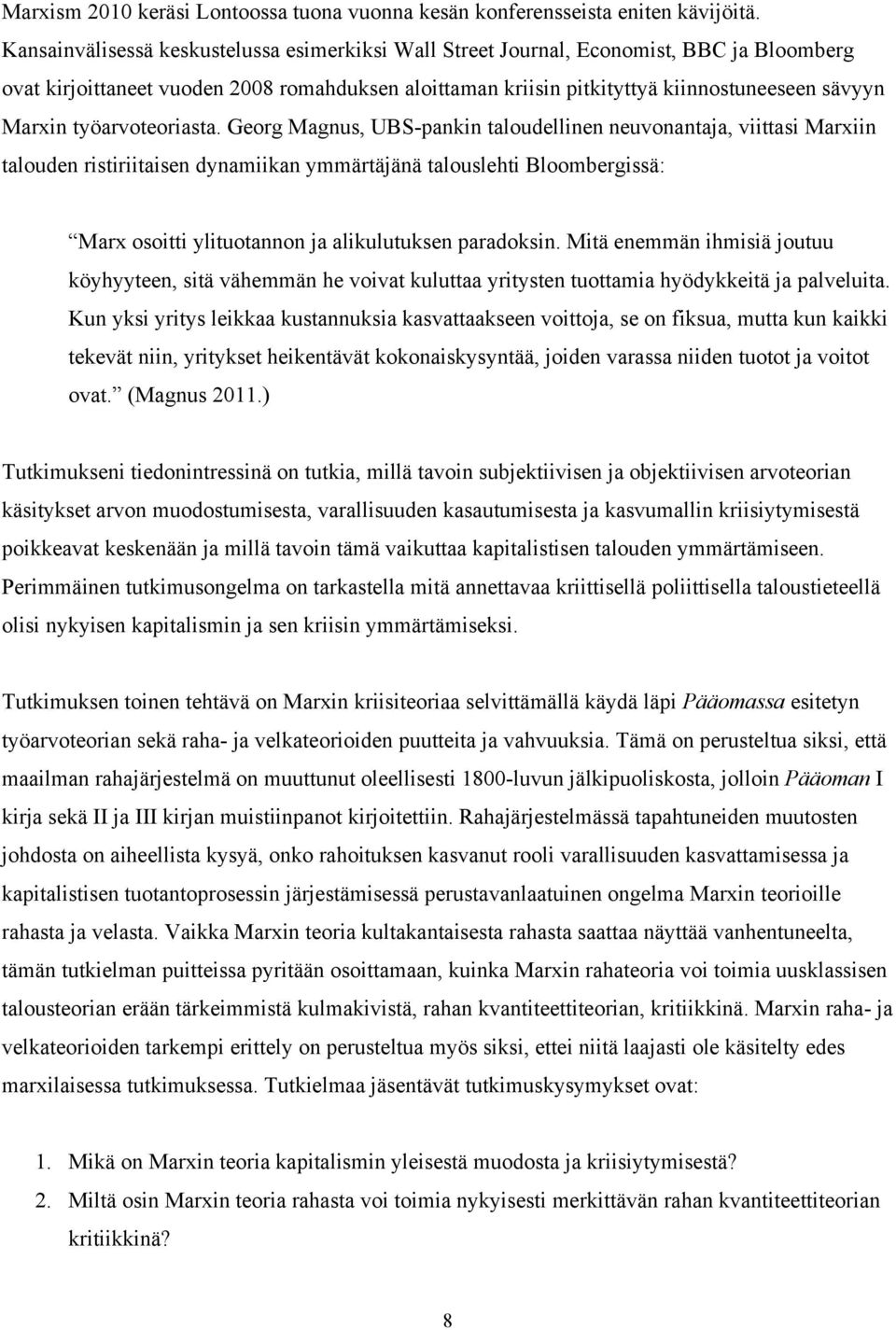 työarvoteoriasta.