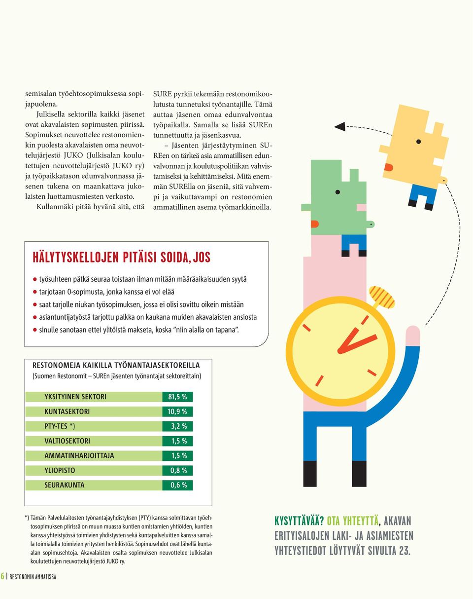 maankattava jukolaisten luottamusmiesten verkosto. Kullanmäki pitää hyvänä sitä, että SURE pyrkii tekemään restonomikoulutusta tunnetuksi työnantajille.