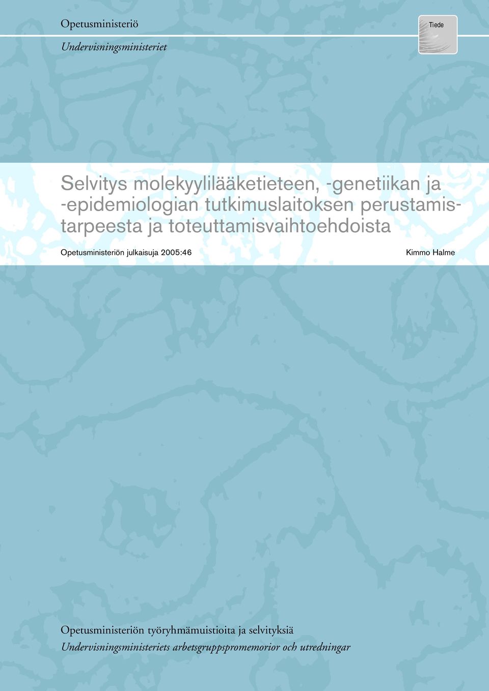 toteuttamisvaihtoehdoista Opetusministeriön julkaisuja 2005:46 Kimmo Halme