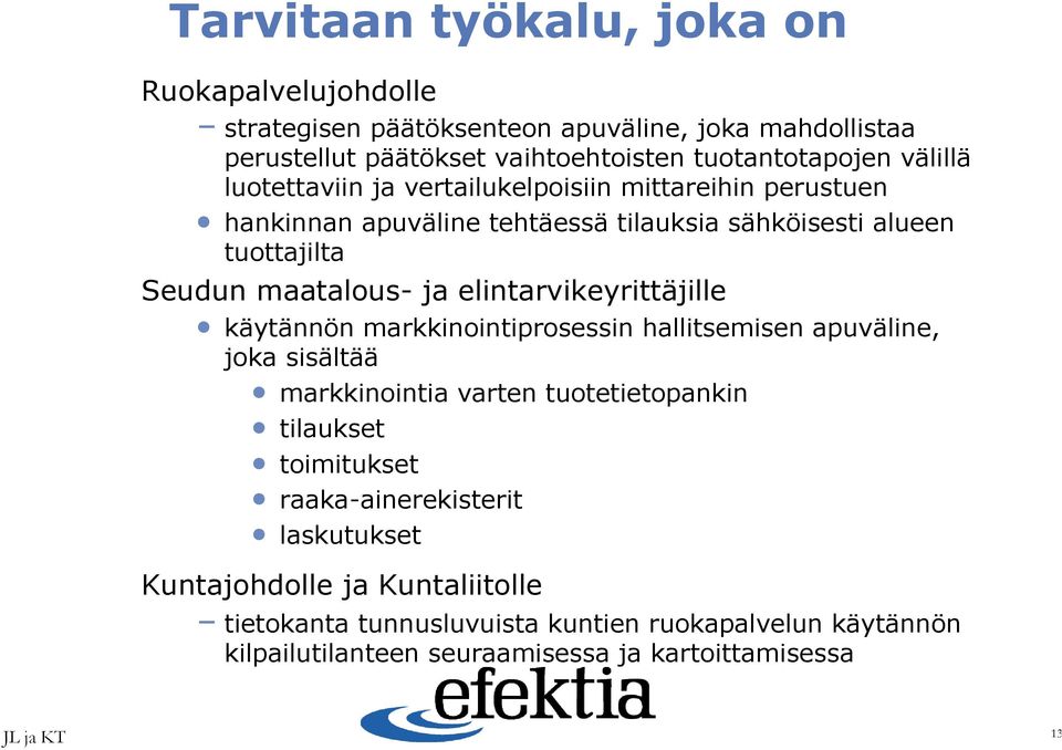 elintarvikeyrittäjille käytännön markkinointiprosessin hallitsemisen apuväline, joka sisältää markkinointia varten tuotetietopankin tilaukset toimitukset