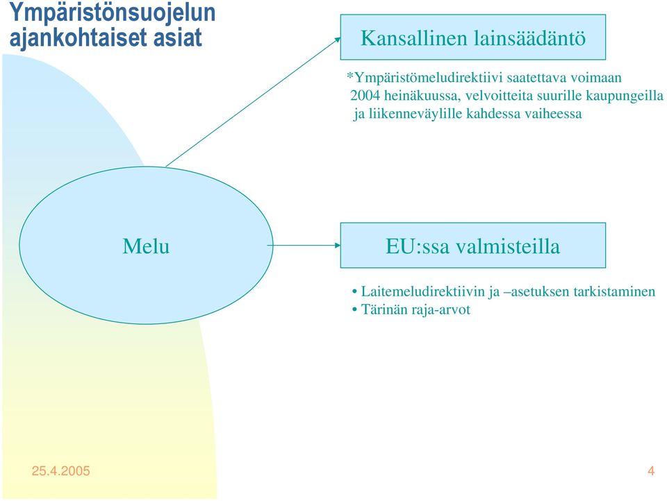 liikenneväylille kahdessa vaiheessa Melu EU:ssa valmisteilla