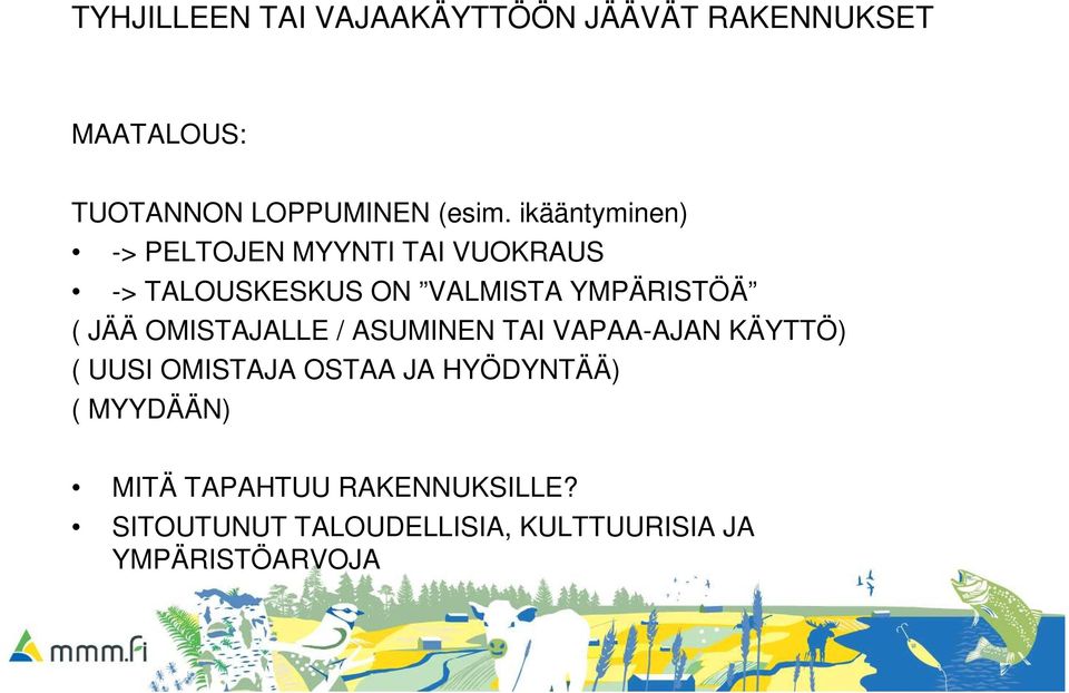 JÄÄ OMISTAJALLE / ASUMINEN TAI VAPAA-AJAN KÄYTTÖ) ( UUSI OMISTAJA OSTAA JA HYÖDYNTÄÄ) (