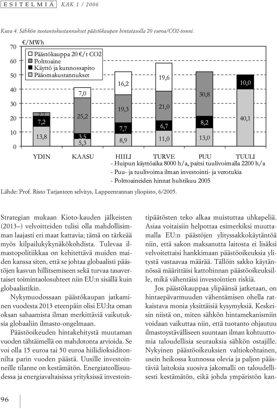 Tulevaa ilmastopolitiikkaa on kehitettävä muiden maiden kanssa siten, että se johtaa globaalisti päästöjen kasvun hillitsemiseen sekä turvaa tasavertaiset toimintaolosuhteet niin EU:n sisällä kuin