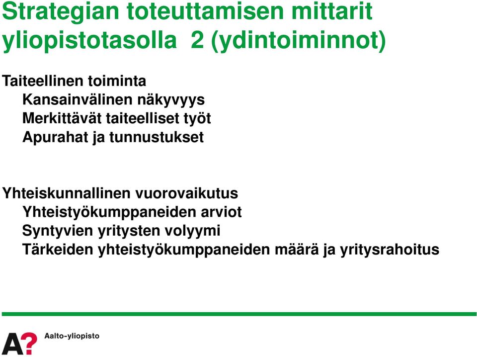 Apurahat ja tunnustukset Yhteiskunnallinen vuorovaikutus Yhteistyökumppaneiden