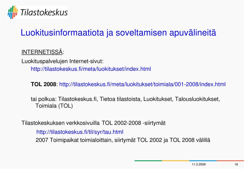 html tai polkua: Tilastokeskus.