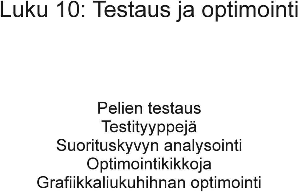 Suorituskyvyn analysointi