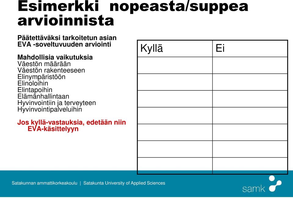 rakenteeseen Elinympäristöön Elinoloihin Elintapoihin Elämänhallintaan