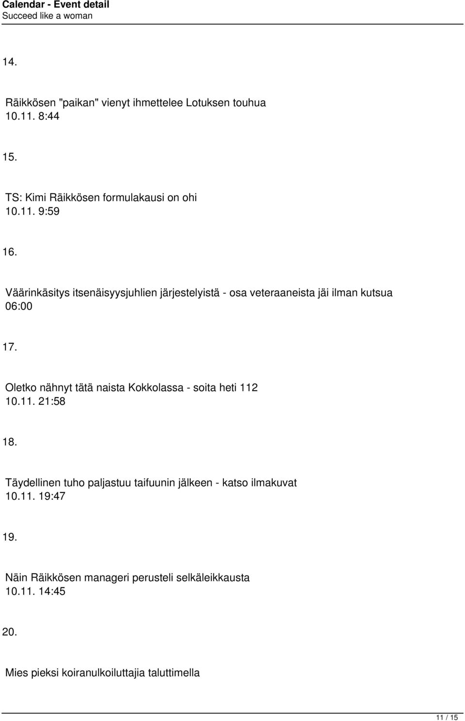 Oletko nähnyt tätä naista Kokkolassa - soita heti 112 10.11. 21:58 18.