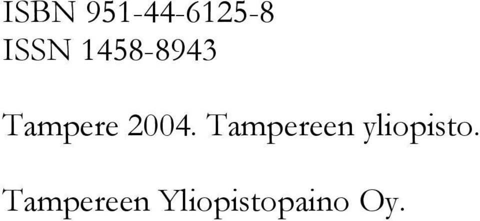 Tampereen yliopisto.