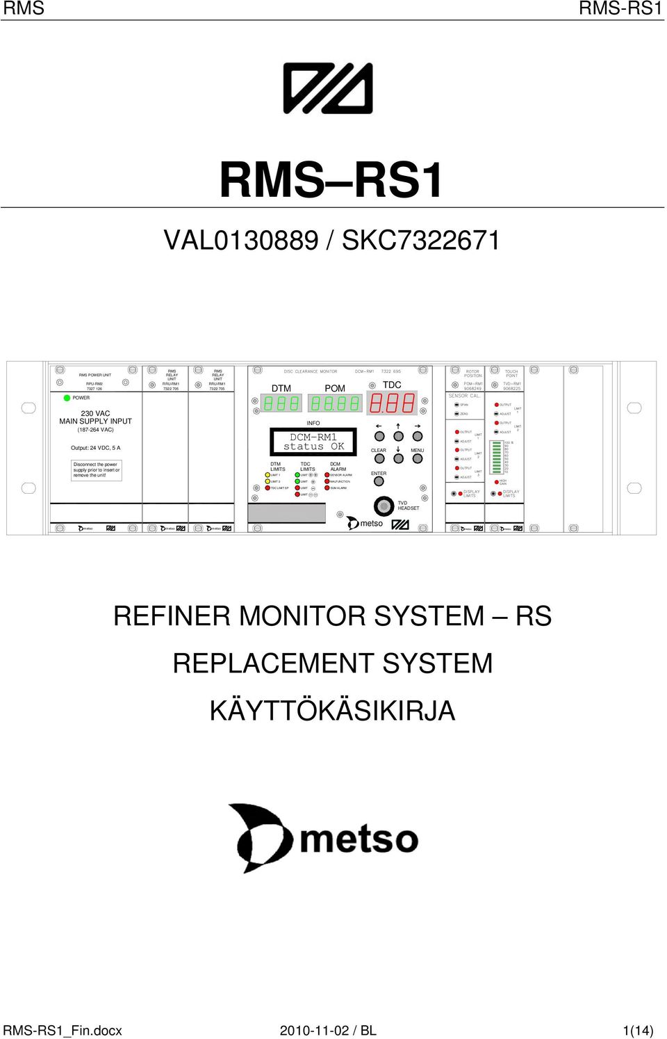 unit! DTM LIMITS LIMIT TDC LIMITS LIMIT DCM ALARM SENSOR ALARM ENTER LIMIT LIMIT MALFUNCTION TDC LIMIT SP LIMIT SUM ALARM LIMIT