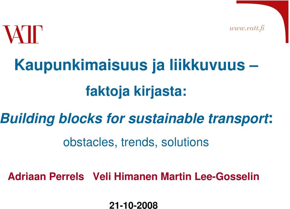transport: obstacles, trends, solutions