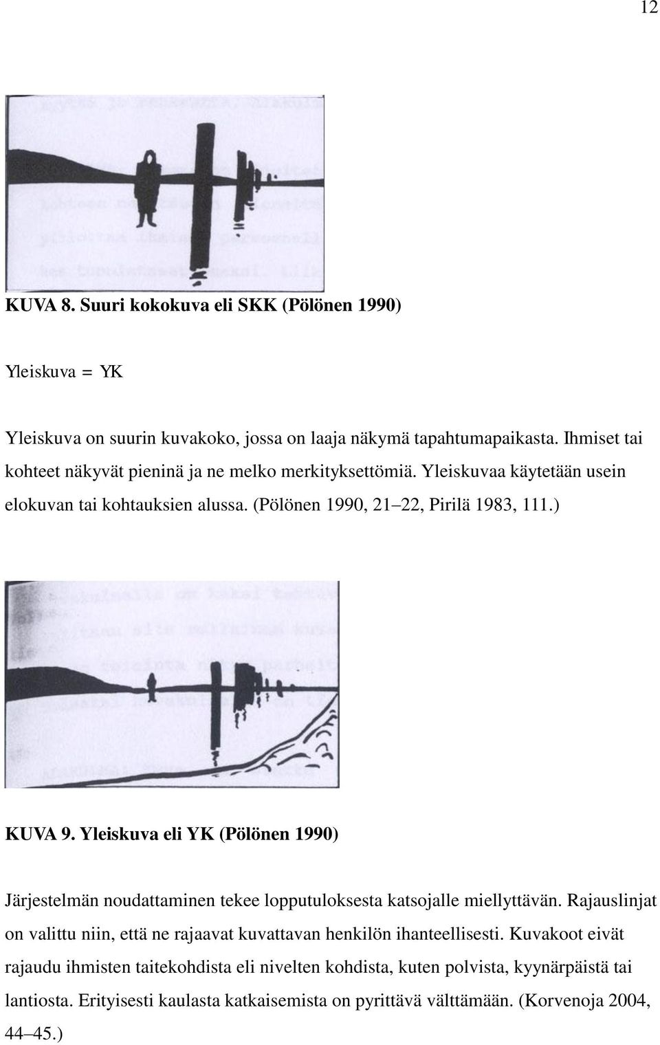 Yleiskuva eli YK (Pölönen 1990) Järjestelmän noudattaminen tekee lopputuloksesta katsojalle miellyttävän.