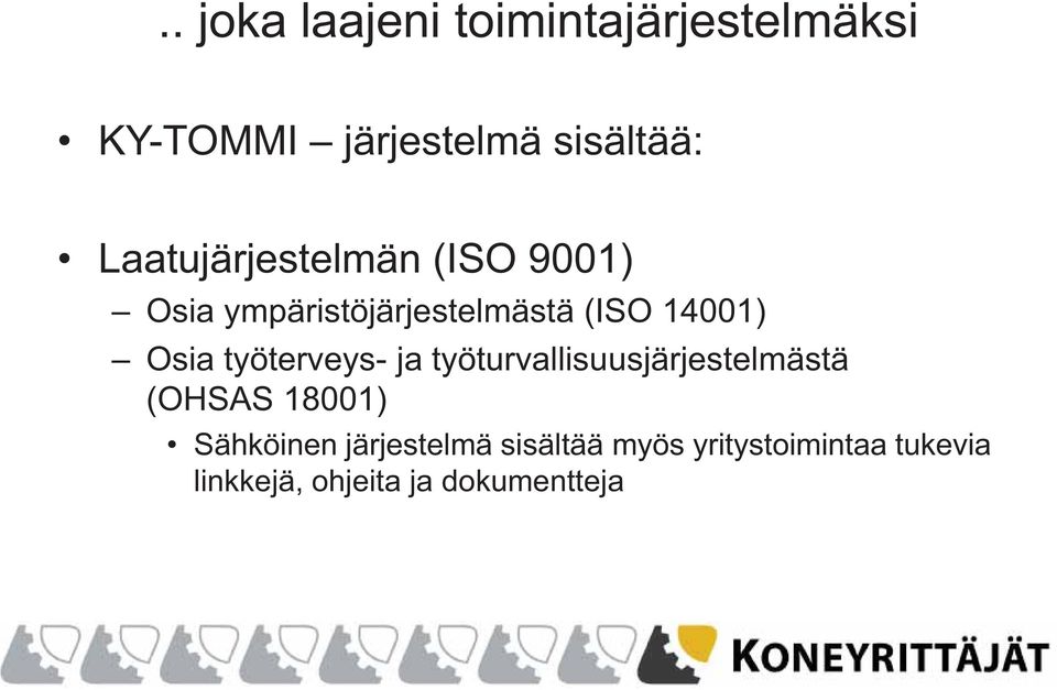 työterveys- ja työturvallisuusjärjestelmästä (OHSAS 18001) Sähköinen