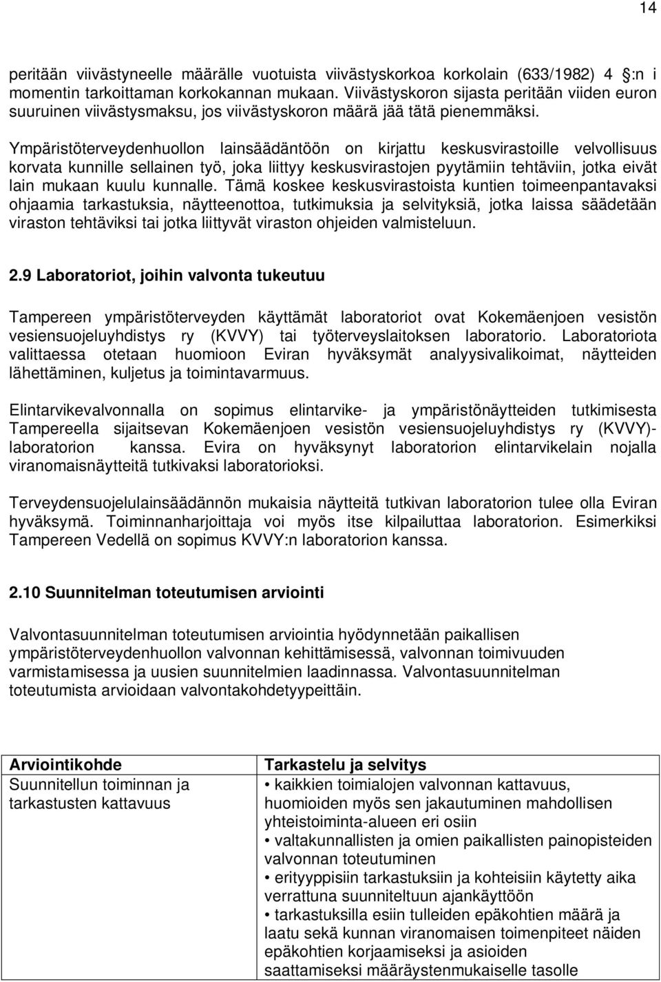 Ympäristöterveydenhuollon lainsäädäntöön on kirjattu keskusvirastoille velvollisuus korvata kunnille sellainen työ, joka liittyy keskusvirastojen pyytämiin tehtäviin, jotka eivät lain mukaan kuulu