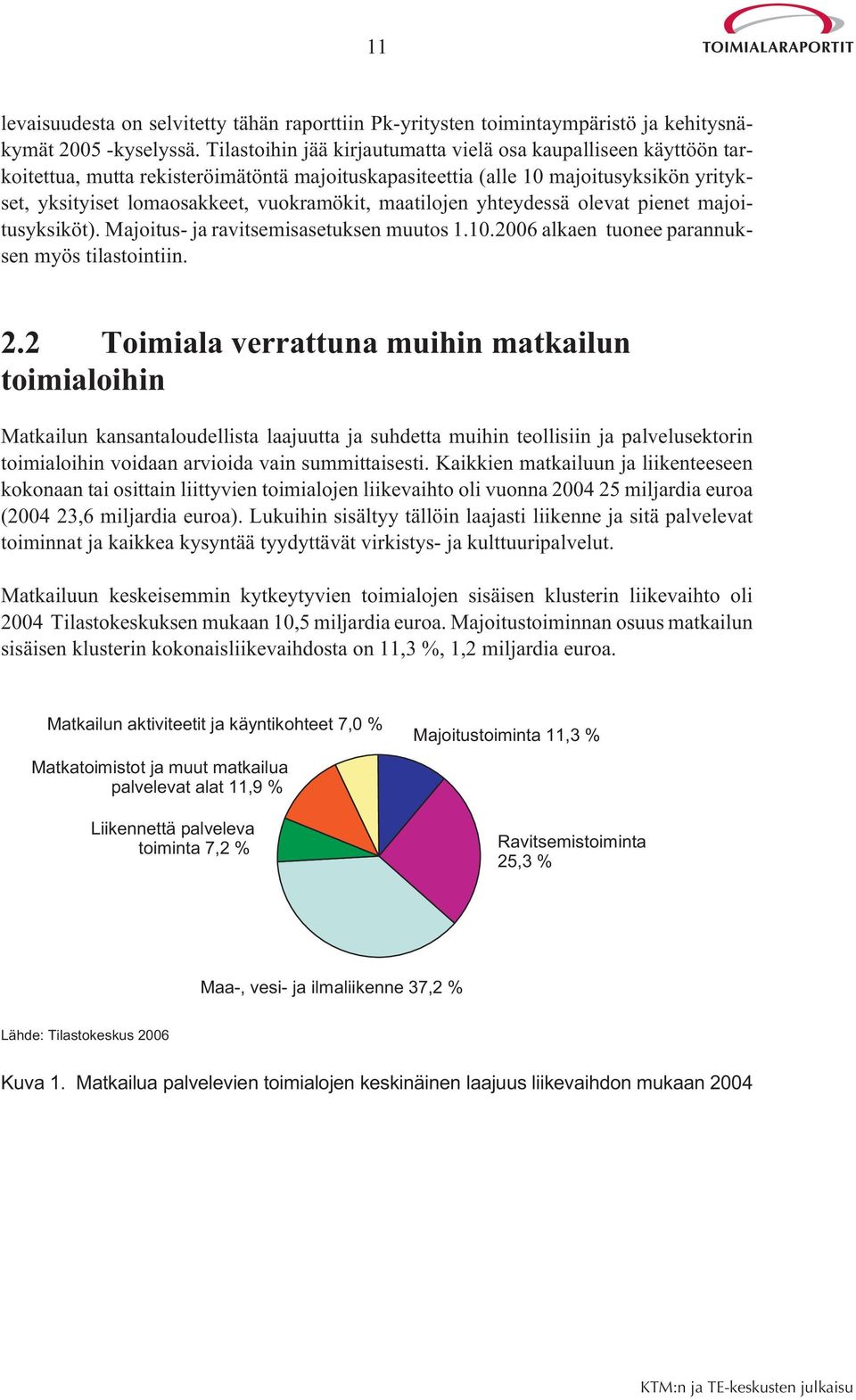 maatilojen yhteydessä olevat pienet majoitusyksiköt). Majoitus- ja ravitsemisasetuksen muutos 1.10.2006 alkaen tuonee parannuksen myös tilastointiin. 2.