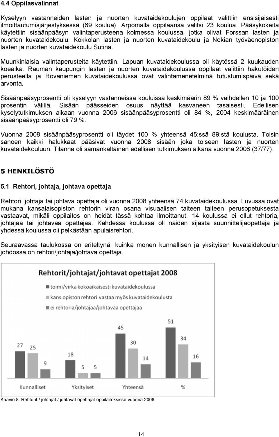 lasten ja nuorten kuvataidekoulu Sutina. Muunkinlaisia valintaperusteita käytettiin. Lapuan kuvataidekoulussa oli käytössä 2 kuukauden koeaika.