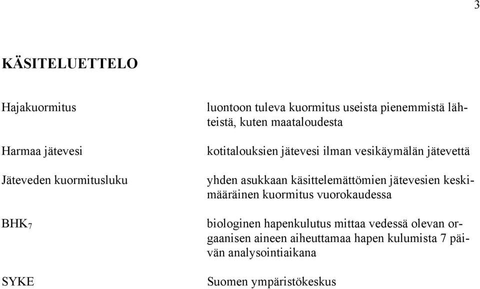 asukkaan käsittelemättömien jätevesien keskimääräinen kuormitus vuorokaudessa biologinen hapenkulutus mittaa