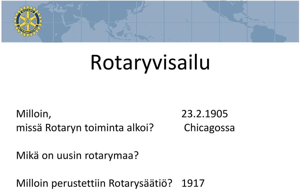 .2.1905 Chicagossa Mikä on uusin