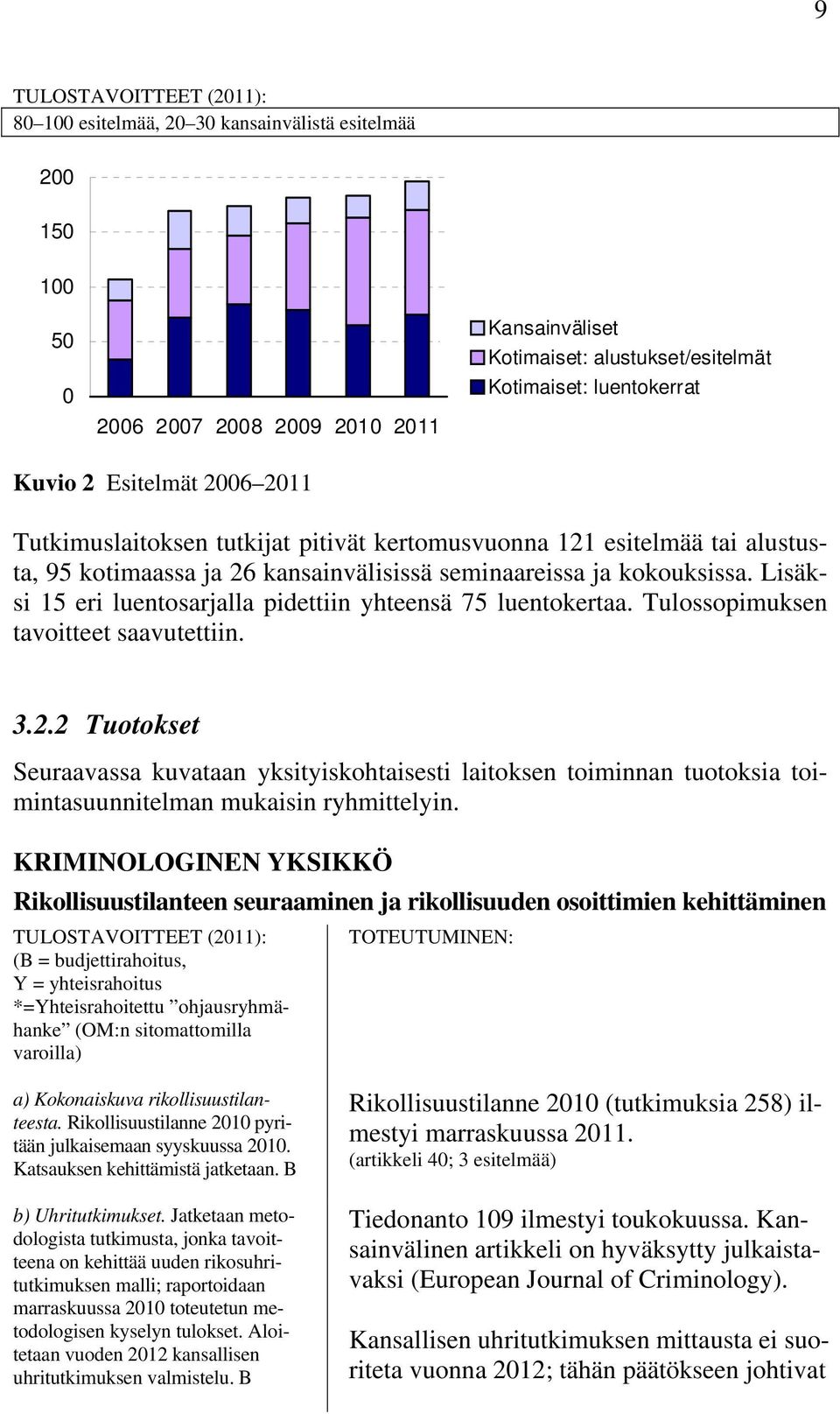 Lisäksi 15 eri luentosarjalla pidettiin yhteensä 75 luentokertaa. Tulossopimuksen tavoitteet saavutettiin. 3.2.