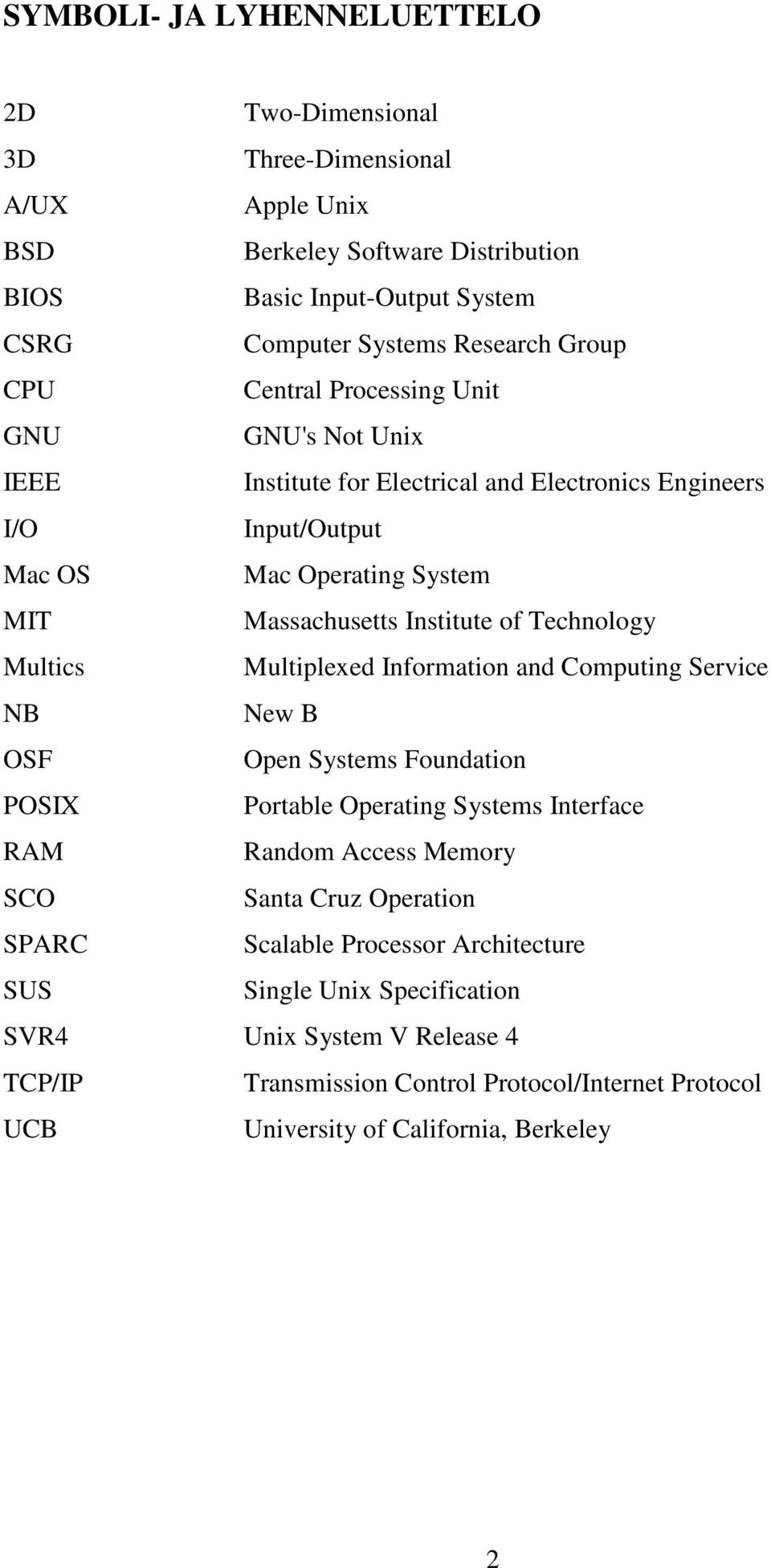 Technology Multics Multiplexed Information and Computing Service NB New B OSF Open Systems Foundation POSIX Portable Operating Systems Interface RAM Random Access Memory SCO Santa Cruz