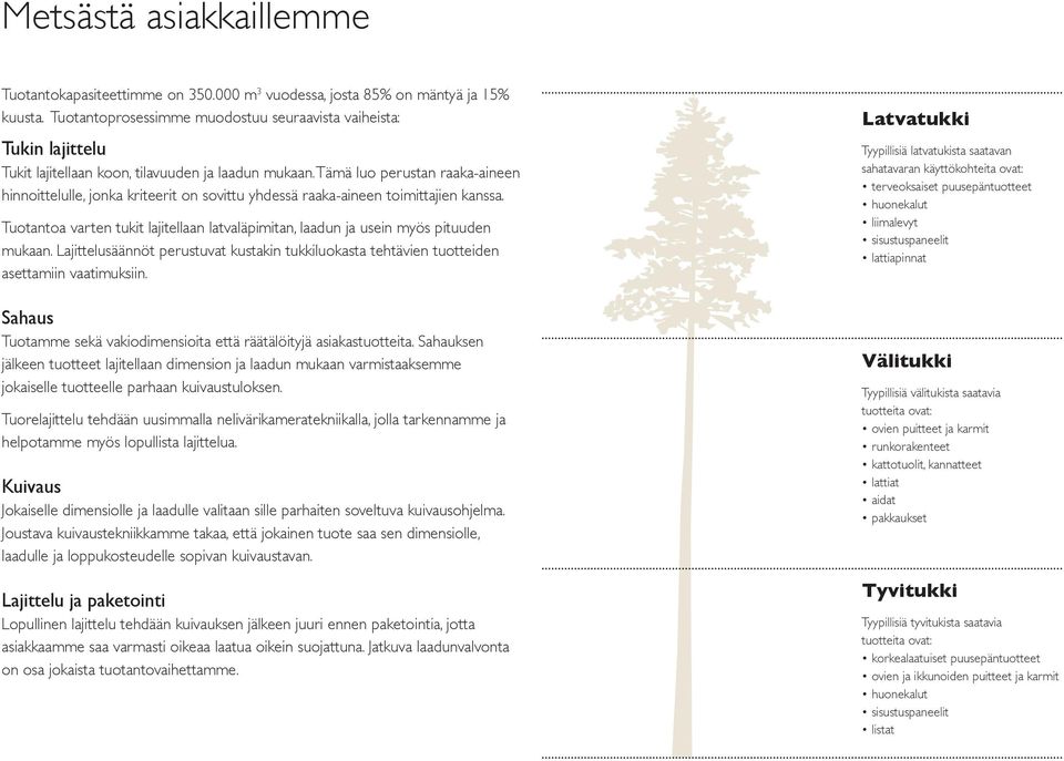 Tämä luo perustan raaka-aineen hinnoittelulle, jonka kriteerit on sovittu yhdessä raaka-aineen toimittajien kanssa.