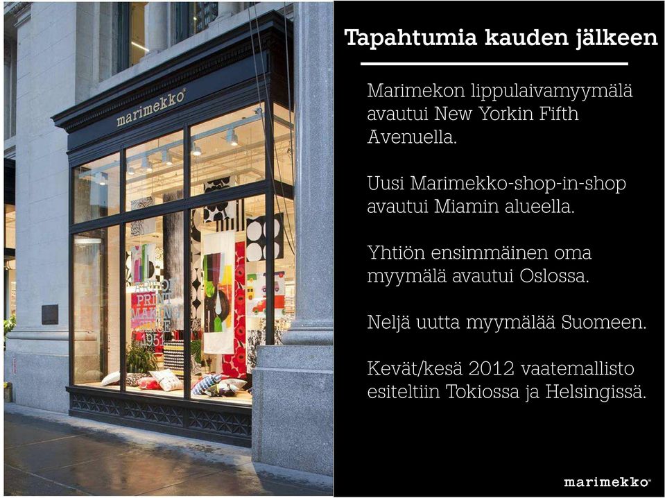 Uusi Marimekko-shop-in-shop avautui Miamin alueella.