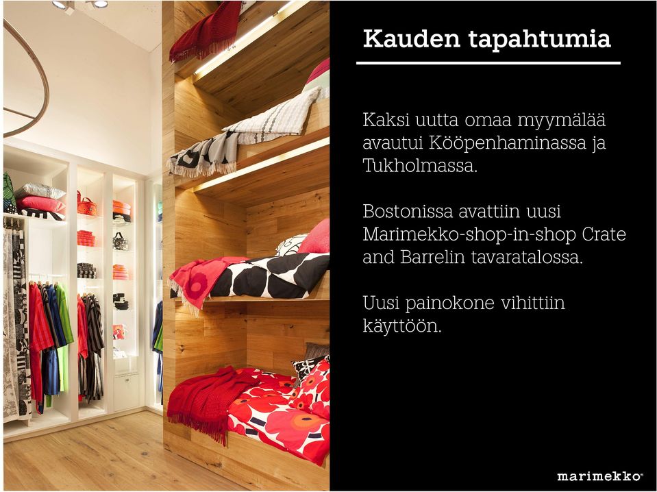 Bostonissa avattiin uusi Marimekko-shop-in-shop