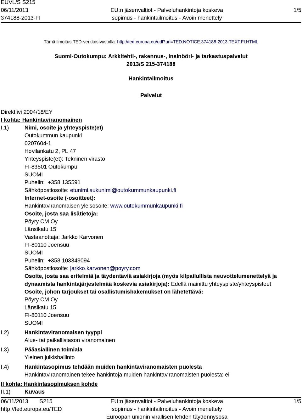 Hankintaviranomainen I.