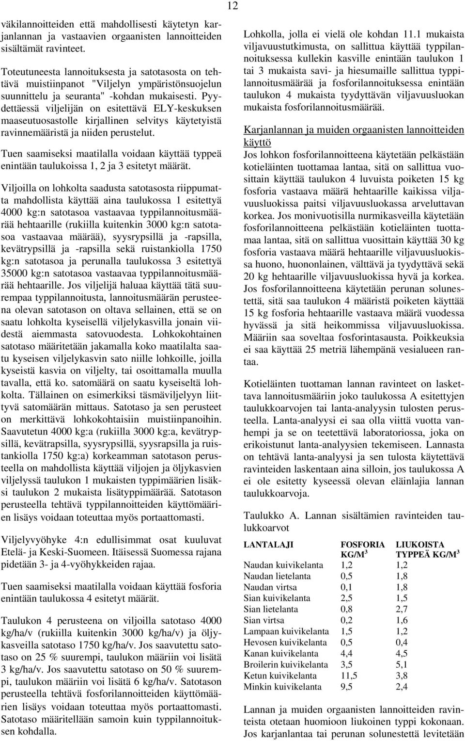 Pyydettäessä viljelijän on esitettävä ELY-keskuksen maaseutuosastolle kirjallinen selvitys käytetyistä ravinnemääristä ja niiden perustelut.