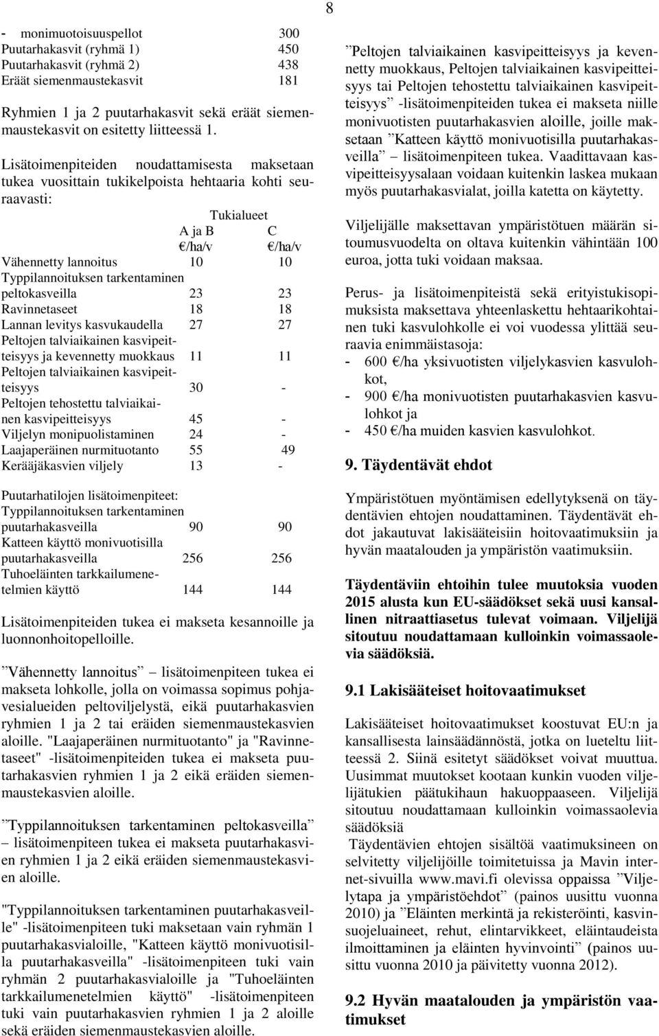 peltokasveilla 23 23 Ravinnetaseet 18 18 Lannan levitys kasvukaudella 27 27 Peltojen talviaikainen kasvipeitteisyys ja kevennetty muokkaus 11 11 Peltojen talviaikainen kasvipeitteisyys 30 - Peltojen