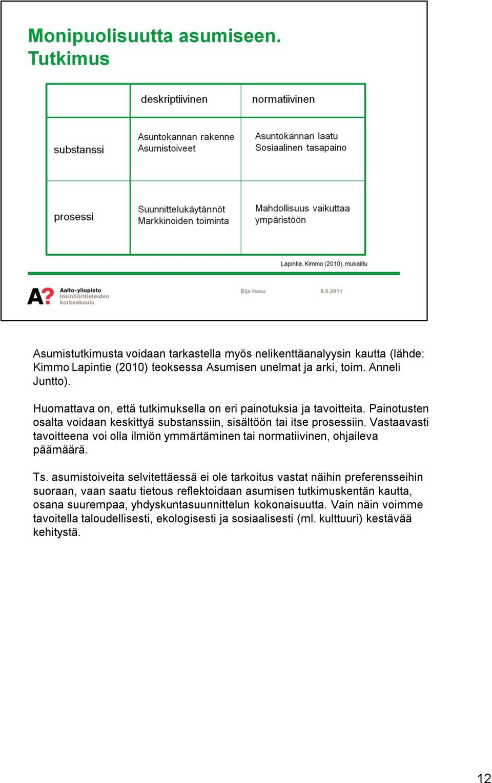 Vastaavasti tavoitteena voi olla ilmiön ymmärtäminen tai normatiivinen, ohjaileva päämäärä. Ts.