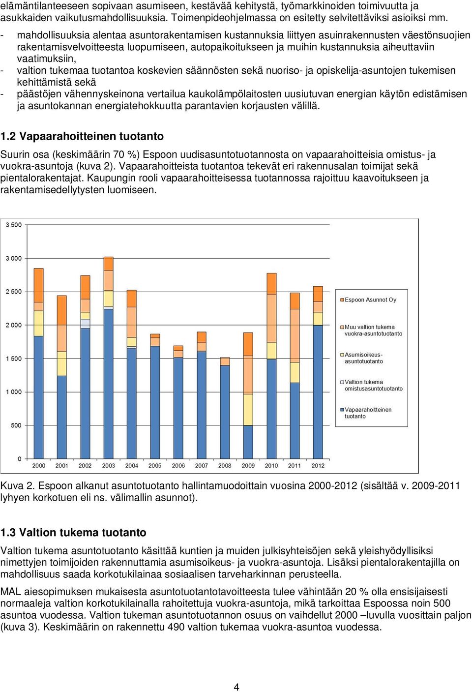 vaatimuksiin, - valtion tukemaa tuotantoa koskevien säännösten sekä nuoriso- ja opiskelija-asuntojen tukemisen kehittämistä sekä - päästöjen vähennyskeinona vertailua kaukolämpölaitosten uusiutuvan