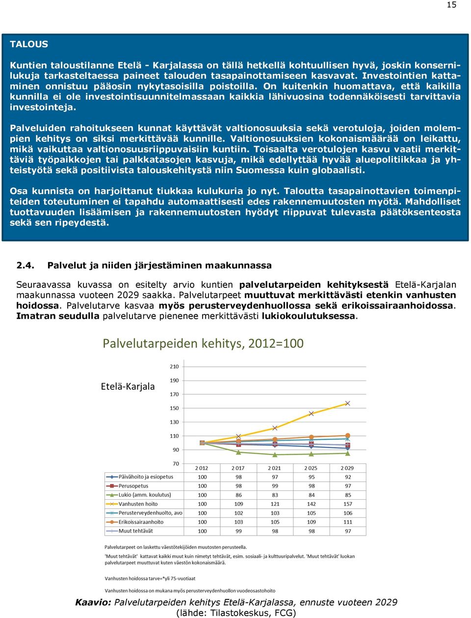 On kuitenkin huomattava, että kaikilla kunnilla ei ole investointisuunnitelmassaan kaikkia lähivuosina todennäköisesti tarvittavia investointeja.